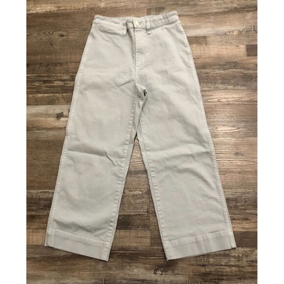 Madewell Pants - Madewell Slim Wide Emmett Wide Leg Crop Pants Womens Size 26 Light Blue